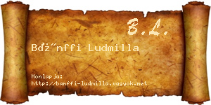 Bánffi Ludmilla névjegykártya